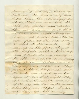 1862 CIVIL WAR ERA SOLDIER LETTER CASPARIS HOSPITAL WASHINGTON DC CLARENCE HART 2