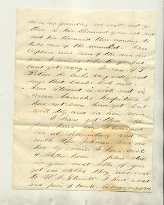 1862 CIVIL WAR ERA SOLDIER LETTER CASPARIS HOSPITAL WASHINGTON DC CLARENCE HART 3