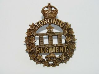 Canada Ww1 Cef Cap Badge The 3rd Battalion Marked Jr Gaunt London