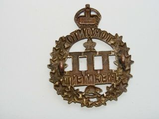 Canada WW1 CEF Cap Badge The 3rd Battalion marked JR GAUNT LONDON 2
