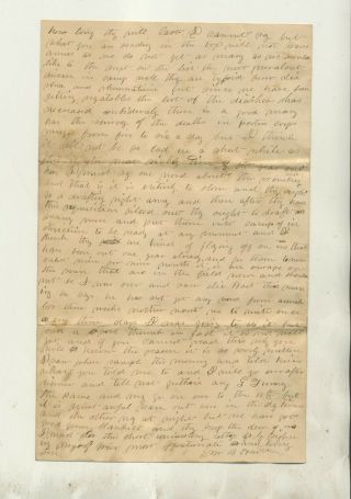 1862 CIVIL WAR ERA SOLDIER LETTER CAMP HARRISON ' S LANDING VA FROM WILLIAM B HART 3