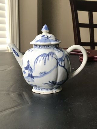 Antique Chinese Porcelain Blue And White Tea Pot Possibly 18th Century’s