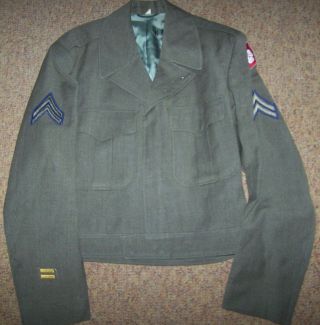 Ike Jacket,  4th Army,  38 Reg,  U.  S.  Issue