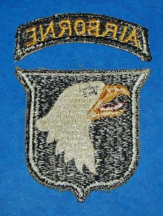 CUT - EDGE WW2 101st AIRBORNE DIVISION TYPE 2 PATCH,  TAB 2