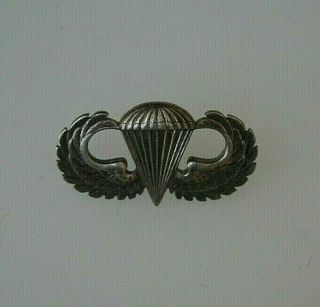 Vintage Sterling Silver Us Army Parachute Jump Wings Badge Pin Bell Trading G1
