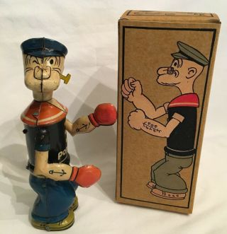 Popeye Shadow Boxer By J.  Chein Company 1932 -