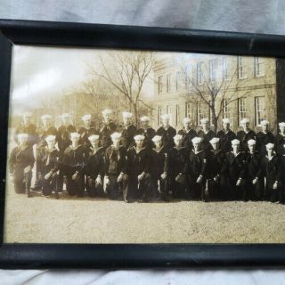 Vintage Yard Long Photograph Ww 2 Us Navy Jan.  1942 Great Lakes Graduation Class
