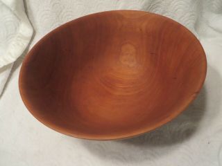 Vintage Wood Cherry Bowl Hand Turned Signed