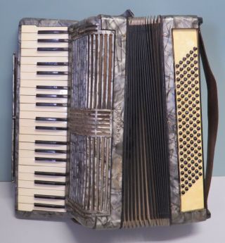 Vintage Hohner A - 440 Accordion With Shoulder Straps T