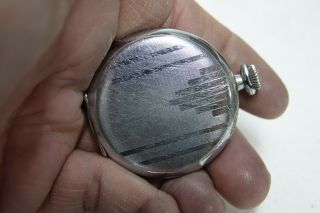 TOP QUALITY VINTAGE ZENITH POCKET WATCH - BLACK MILITARY STYLE DIAL - VERY RARE 7