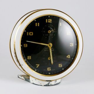 Antique Vintage Germany Alarm Clock Clock Wehrle Sanssouci Softico - Duplex