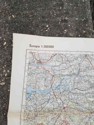 HUGE WWII German wall map of Antwerp Belgium 1940 51inX39in HUGE 4