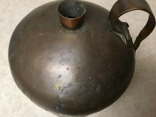 RARE Antique Primitive Country Farm Large Copper Whiskey Moonshine Still Jug 12