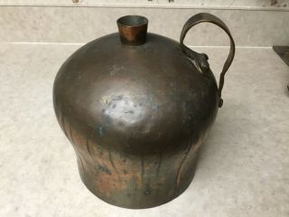 RARE Antique Primitive Country Farm Large Copper Whiskey Moonshine Still Jug 8