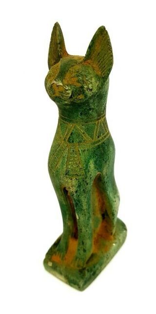 Bastet Sculpture Ancient Egyptian Bast Amulet Rare Antique Cat