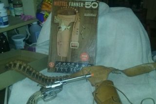 Vintage Mattel Fanner 50 Marshal Single Holster Set With Box Shape