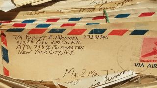 Unsearched shoe box of WWII letters,  NR 3