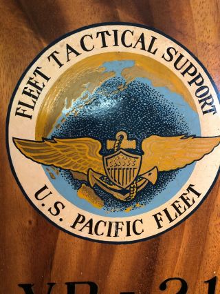 Wwii Us Navy Fleet Tactical Support Vr - 21 Squadron Us Pacific 7th Fleet Plaque