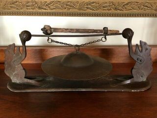 Antique Goberg Ges.  Gesch Frogs With A Gong