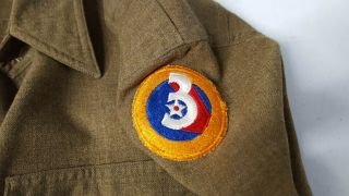 Third Air Corp Korea Uniform Shirt Sz L Khaki Wool Associate Military 1073 2