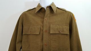 Third Air Corp Korea Uniform Shirt Sz L Khaki Wool Associate Military 1073 3