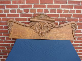 45 " Antique Quarter Sawn Oak / Crown / Pediment/ Header Wall Coat Rack