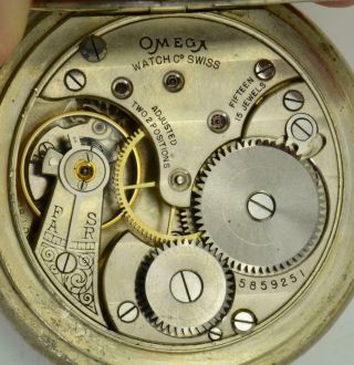 Rare antique Omega fancy pocket watch for Ottoman market.  Fine enamel Erotic dial 7