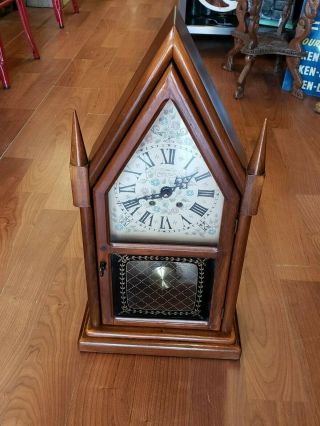 Antique The England Clock Co. ,  8 Day Steeple Clock Circa 1980 