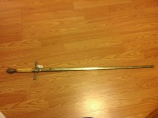 Antique Us War Militia Officer Sword American Eagle Pommel With Scabbard