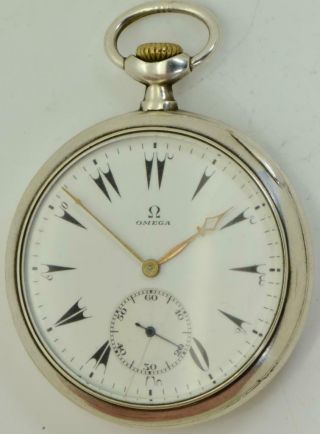 Rare WWI military Ottoman Officer ' s award Omega Grand - Prix silver&enamel watch 2