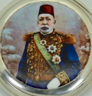 Rare WWI military Ottoman Officer ' s award Omega Grand - Prix silver&enamel watch 5