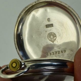 Rare WWI military Ottoman Officer ' s award Omega Grand - Prix silver&enamel watch 8