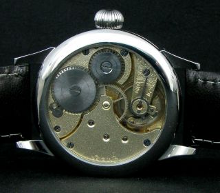 OMEGA ANTIQUE 1930 ' s Steel Wristwatch BIG PILOT WATCH METAL DIAL 6