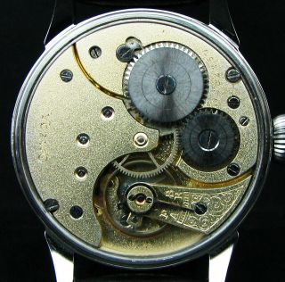 OMEGA ANTIQUE 1930 ' s Steel Wristwatch BIG PILOT WATCH METAL DIAL 8