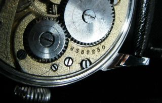 OMEGA ANTIQUE 1930 ' s Steel Wristwatch BIG PILOT WATCH METAL DIAL 9