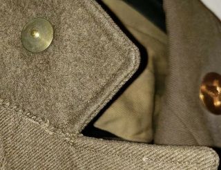 VINTAGE WW2 US Army Air Corp Four Pocket Uniform Jacket / Patch & Collar Disks 8