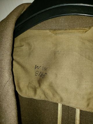 VINTAGE WW2 US Army Air Corp Four Pocket Uniform Jacket / Patch & Collar Disks 9