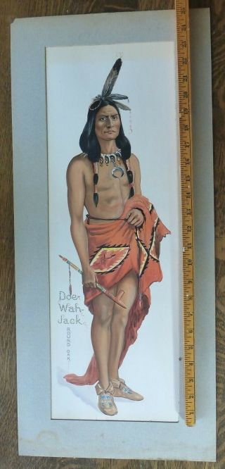Round Oak Stove Indian Chief Doe - Wah - Jack Full Figure I think from 1914 Calendar 2