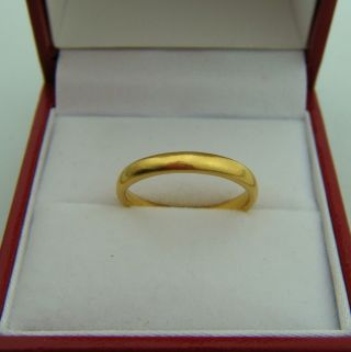 Antique C1930s Art Deco Era 22ct Gold Wedding Band / Ring.  Size: L.  Wght - 3.  2g