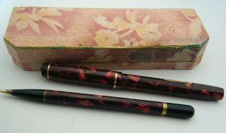 No.  3 of 3 Listed: - Vintage 14ct Gold Nib Boxed CONWAY STEWART Ink Pen & Pencil 2