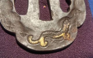 Dragon tsuba wakizashi/katana edo period 4