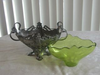Antique Art Nouveau WMF Butterfly Fairy Lady Vase RARE GREAT SHAPE NR 8
