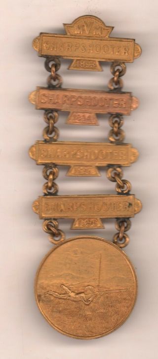 Unknown National Guard Medal Sharpshooter 1893 1894 1895 1896
