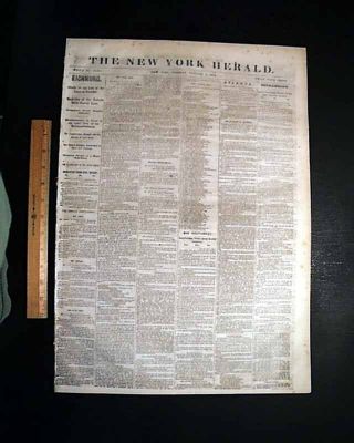 RICHMOND - PETERSBURG CAMPAIGN Battle of Vaughan Road VA Civil War 1864 Newspaper 2