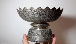 Chinese Sterling Silver Bowl For Thai Market - Silver Tazza Bowl Center Piece
