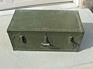 1949 Korean War Era Wood/metal Doehler Metal Products Army Foot Locker Rare