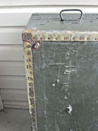 1949 Korean War Era Wood/Metal Doehler Metal Products ARMY Foot Locker Rare 8