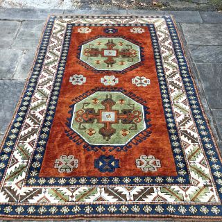Lori Pambak Kazak Design Very Fine Vintage Turkish Rug Carpet 5 