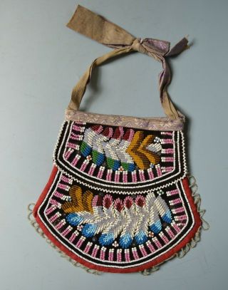Good Old Native American Iroquois Beaded Bag