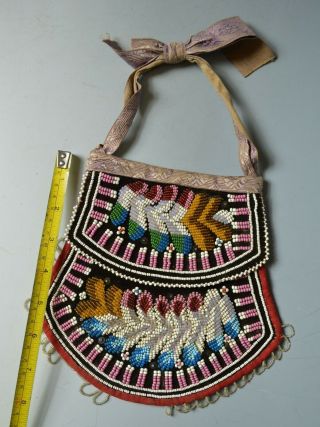 Good old Native American Iroquois beaded bag 2